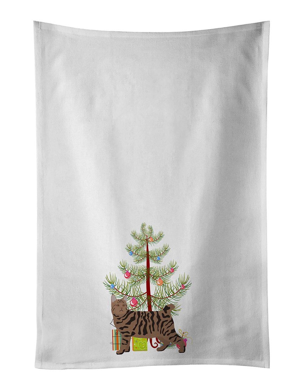 Pixie Bob Cat Christmas Kitchen Towel Set of 2