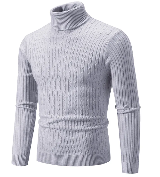 Men's High Collar Pullover Sweater | Streetwear