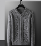 High-End Thickened V-Neck Thermal Sweater for Winter