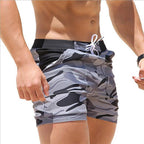 Men's Gray Camo Swim Trunks