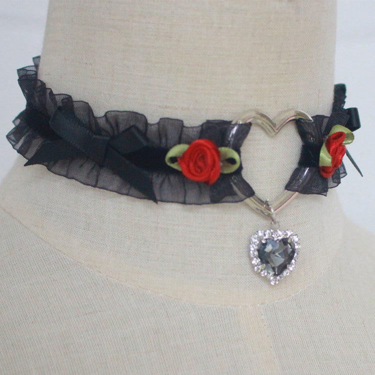 Lingerie Accessories with Retro Bow and Necklace
