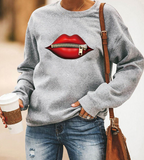 Casual Printed Long-Sleeve Pullover Sweater for Fall/Winter | Streetwear