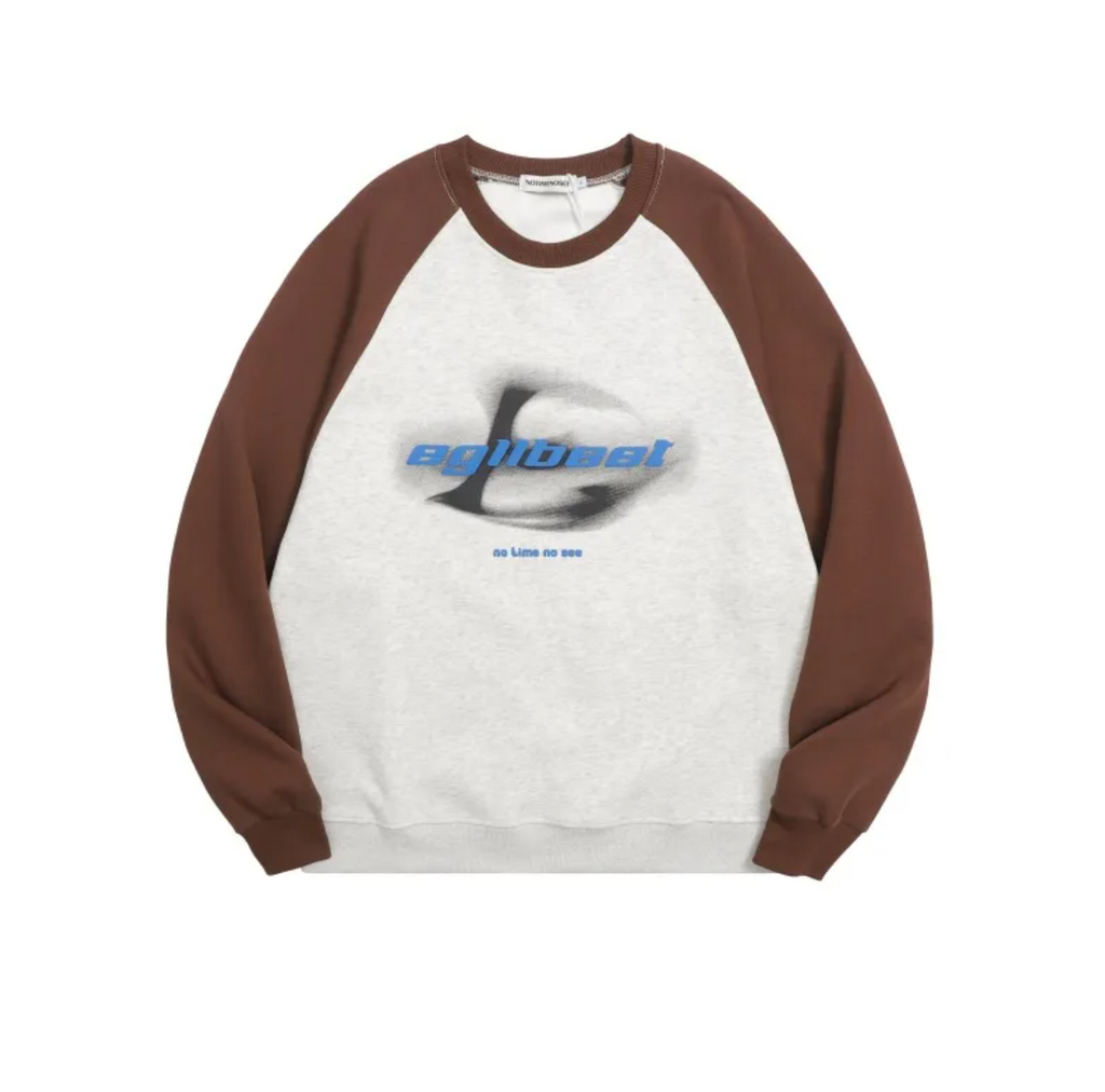 Virtual Shadow Printed Long-Sleeved Sweater