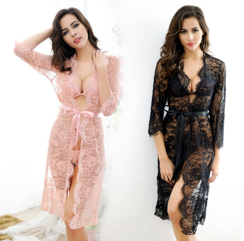 Plus Size 5-Color Women's Lace Sleepwear Set
