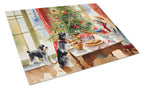 Schnauzer Christmas Cookies Glass Cutting Board