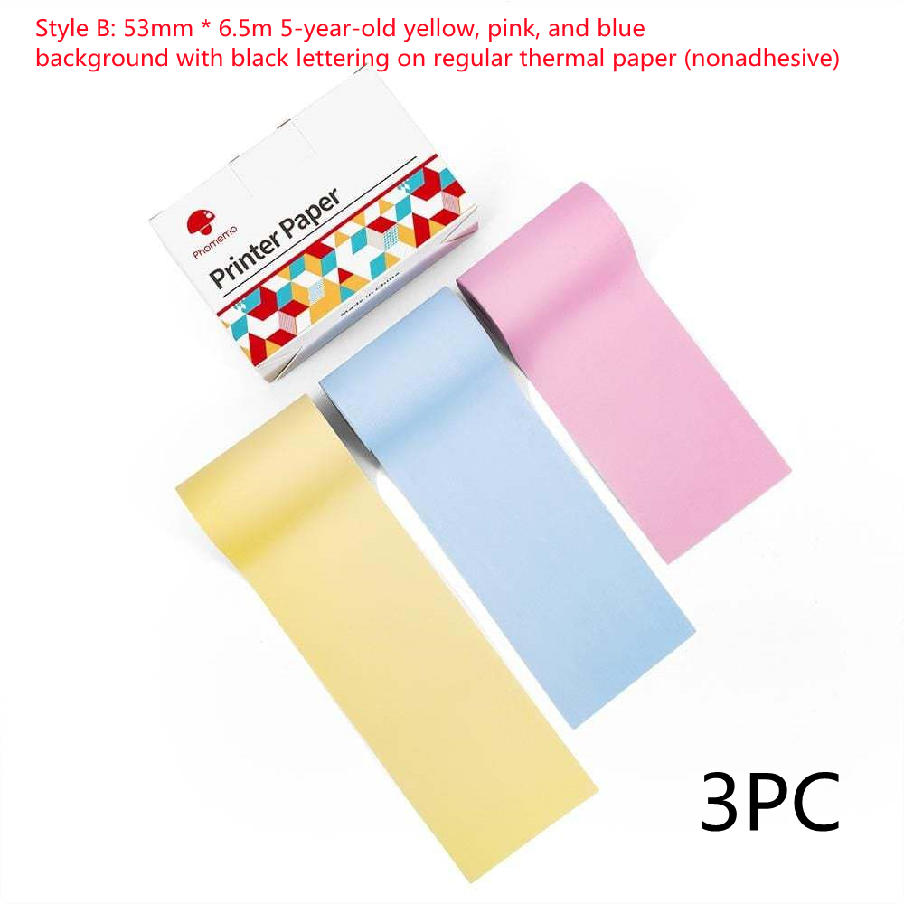 Phomemo Thermal Photo Sticker Paper, 3 Rolls