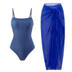 2023 Women's Retro Striped Backless Swimsuit Set