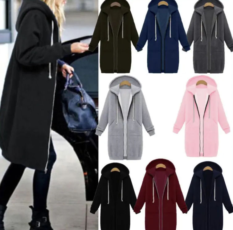 Women's Long Hooded Jacket