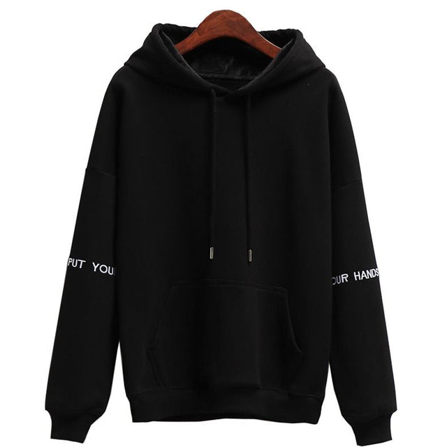 Women's Velvet Hoodie with Embroidered Casual Tops | Streetwear