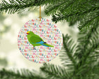 New Zealand Parakeet Christmas Ceramic Ornament