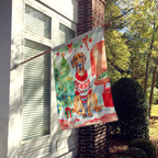 Redbone Coonhound Christmas House Flag