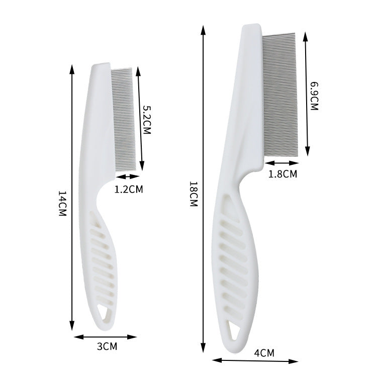 Stainless Steel Pet Flea Comb Fine Tooth Grooming Comb for Cats and Dogs Removes Fleas Lice Tangles Dander Small and Large Sizes