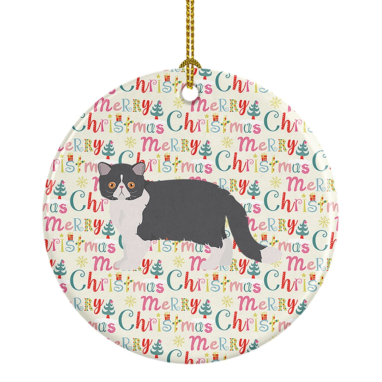 Exotic Shorthair #2 Cat Christmas Ceramic Ornament