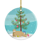 Oregon Rex Cat Christmas Ceramic Ornament