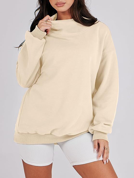 Ladies Solid Color Long Sleeve Pullover Top | Streetwear