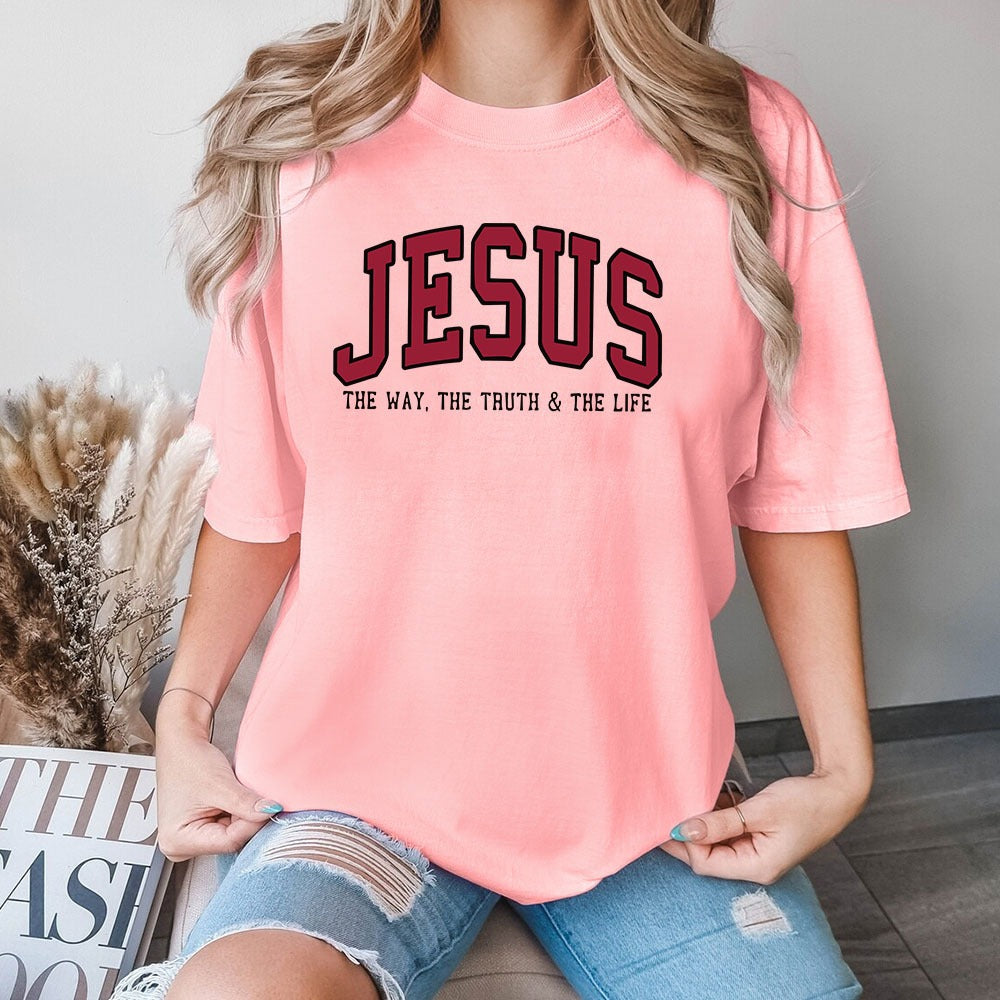 Women's JESUS Printed Loose Round Neck T-shirt | Faith Streetwear