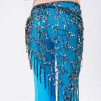 Belly Dance Sequins Triangular Waist Scarf for Performance