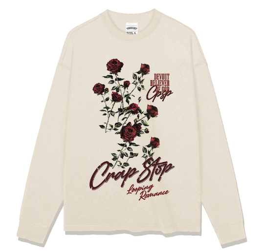 Mixed Berry Print Long-Sleeve Sweater for Autumn/Winter