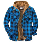 Leisure Hooded Jacket with Two Lattice Design