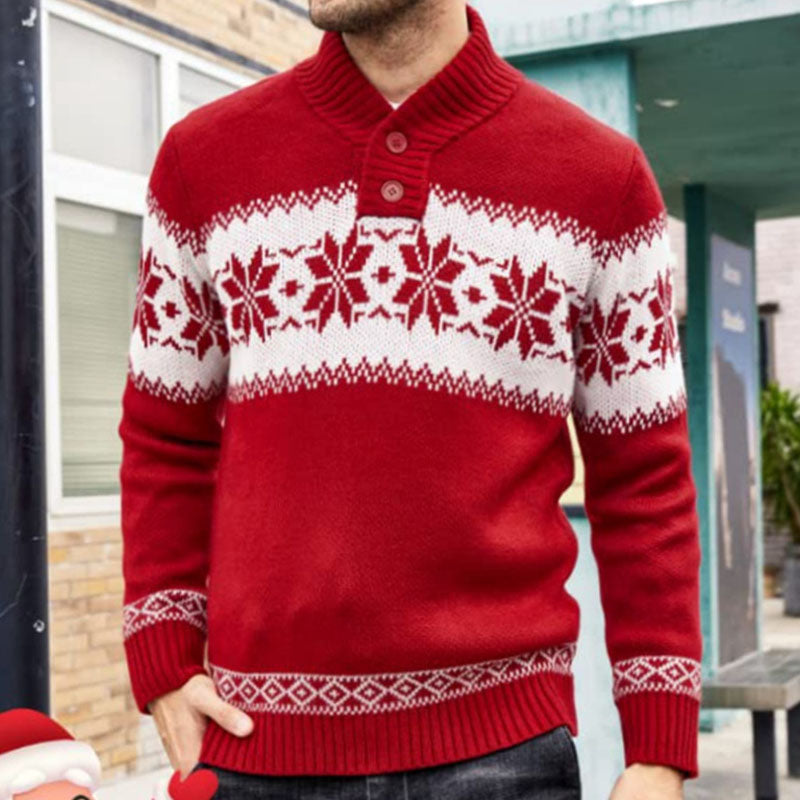 Men's Casual Solid Knitted Pullover Sweater (Long Sleeve) | Streetwear