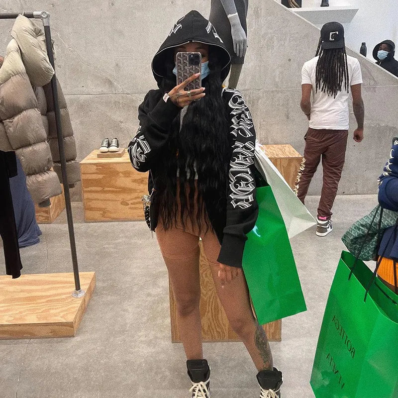 Letter Print Hoodie Sweatshirt | Streetwear