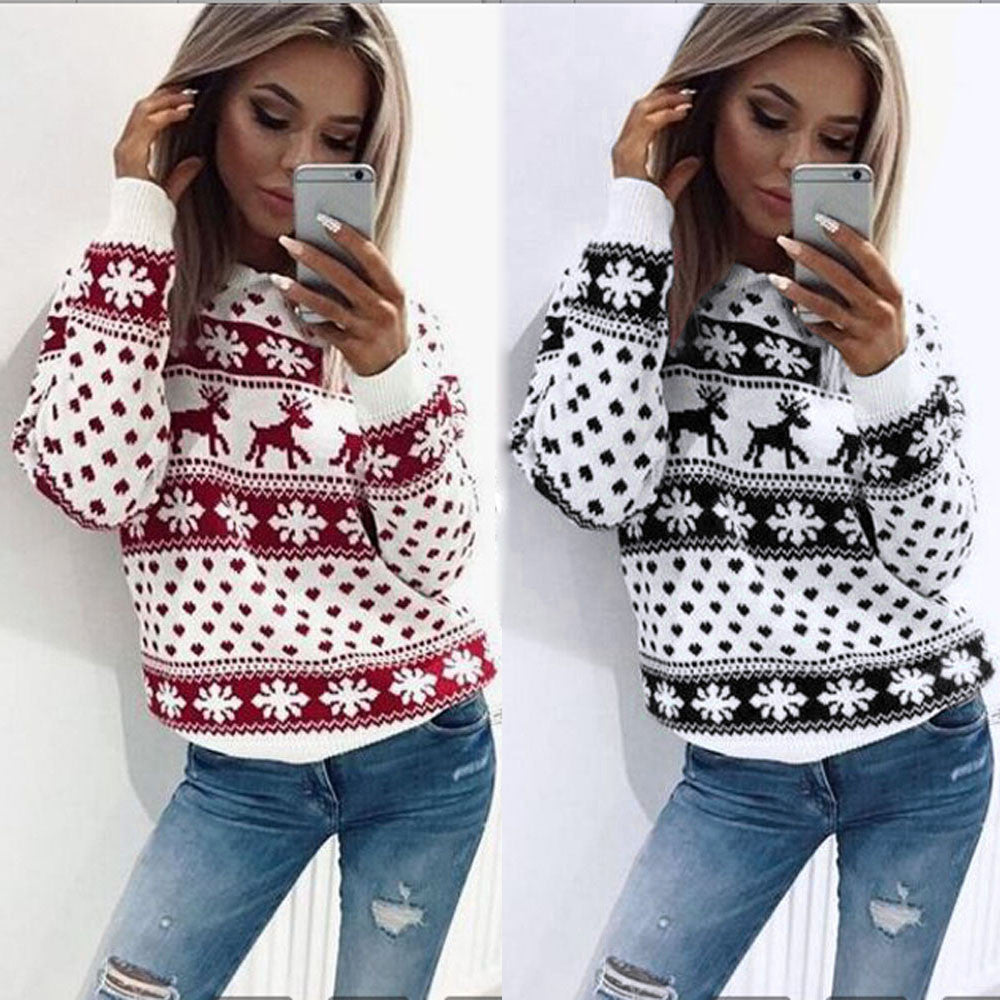 Christmas Reindeer Print Hoodie Sweatshirt | Streetwear