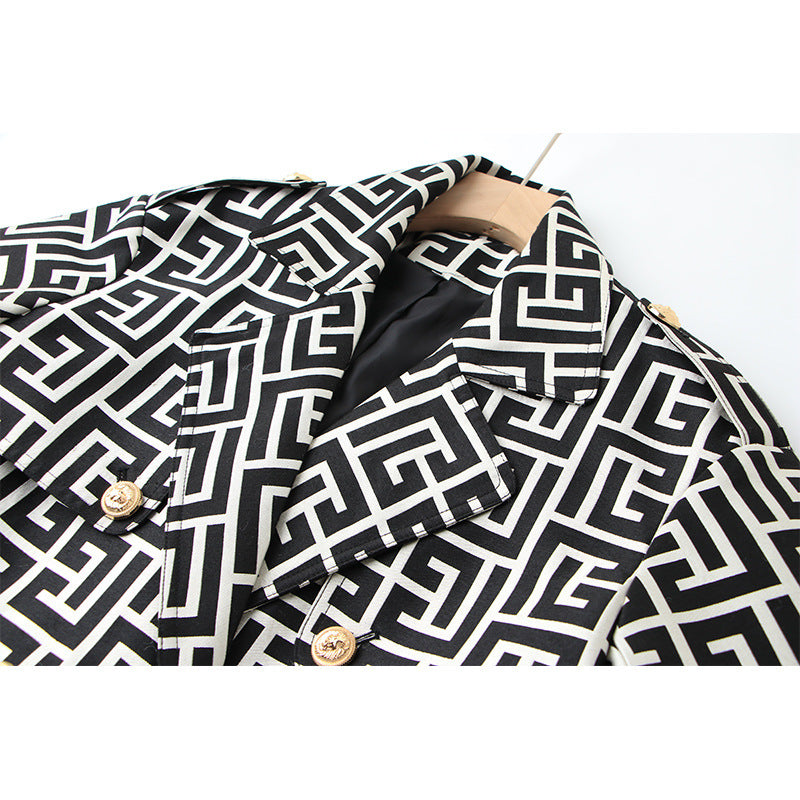 Heavy Industry Coat with Loose Design and Lace-up