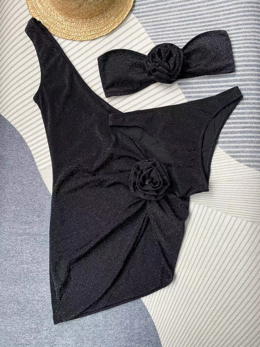 3-Piece 2023 Women's Bikini with Floral Design