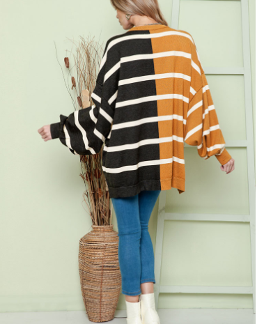 Striped Long-Sleeved Pullover for Women | Streetwear