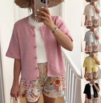 Knitted Cardigan Button Coat