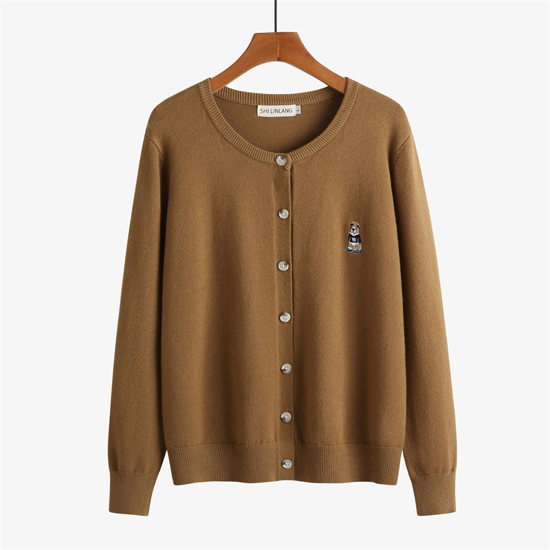 Oversized Women's Knitted V-neck Cardigan Jacket