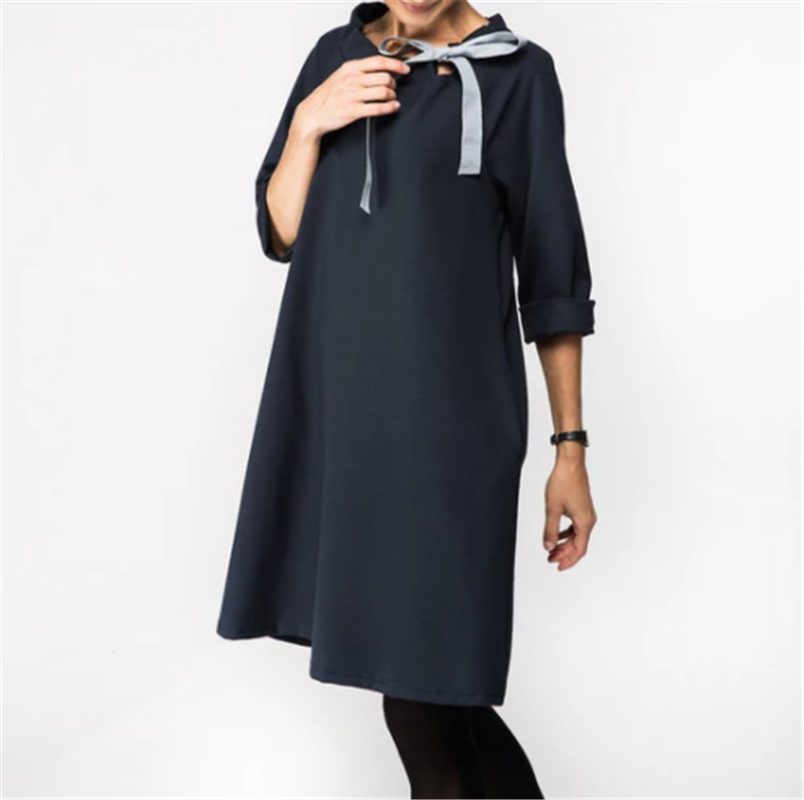 European American Long-Sleeved Round-Neck Cape Jacket