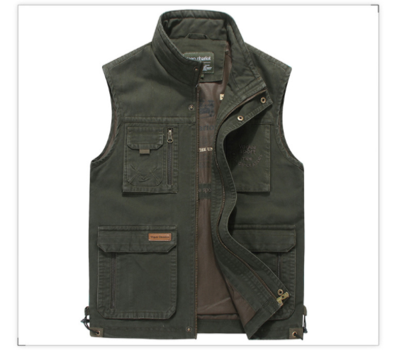 Men's Oversized Waistcoat Coat with Multiple Pockets
