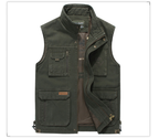 Men's Oversized Waistcoat Coat with Multiple Pockets