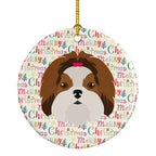 Imperial Shih Tzu Merry Christmas Ceramic Ornament