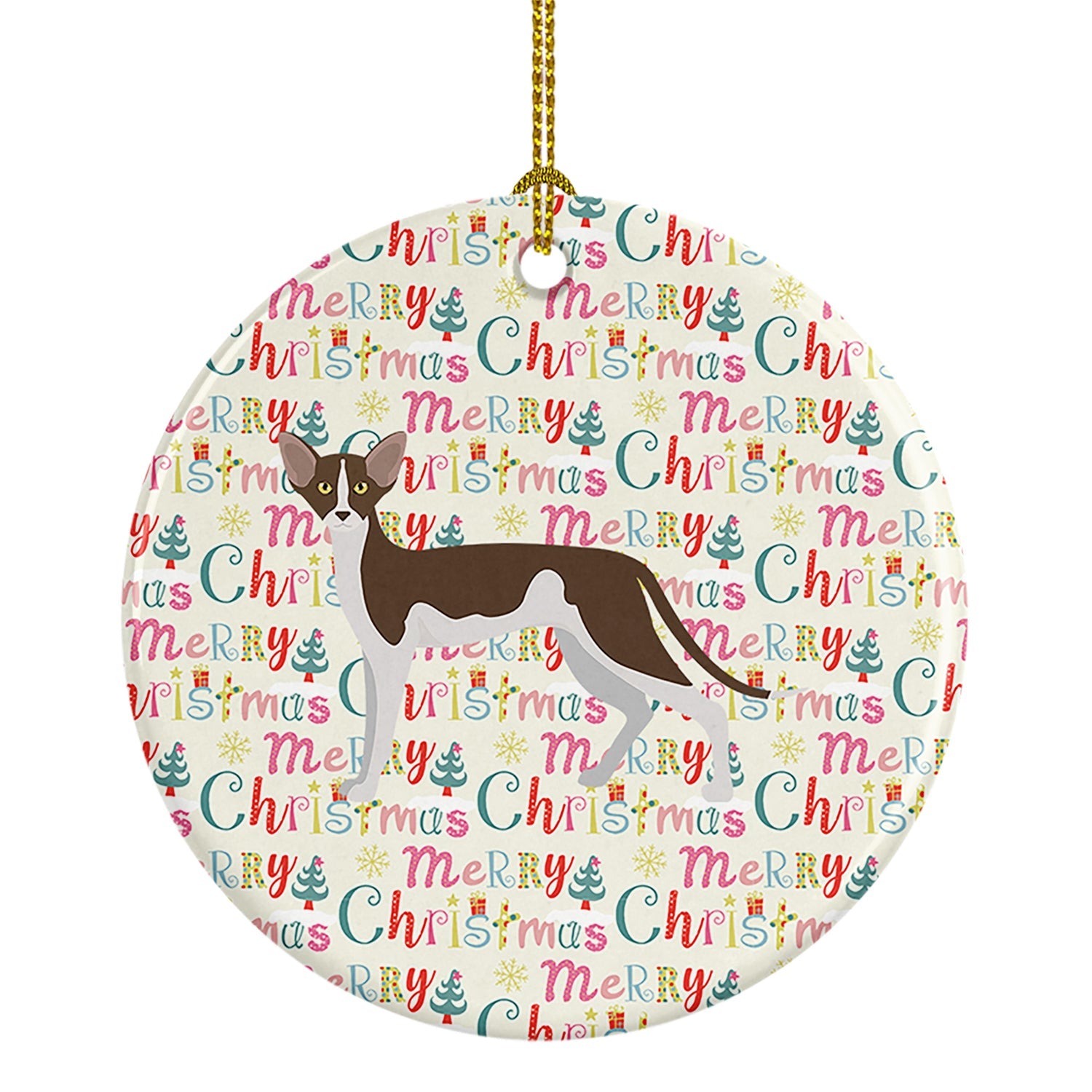 Oriental Shorthair #2 Cat Christmas Ceramic Ornament