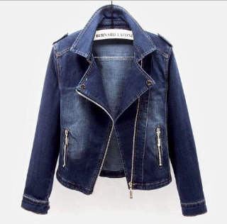 WOLFF Women's Stretch Denim Jacket with Lapel (Single)