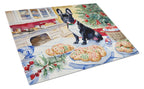 French Bulldog Christmas Cookies Glass Cutting Board