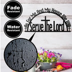 Metal Bible Verse Wall Decor Sign (Black)