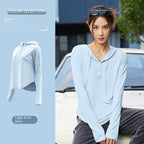 Quick-drying Nude UV Protection Sports Hoodie for Running | Streetwear