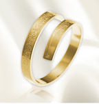 Gold-Plated Stainless Steel Cross Fashion Ring