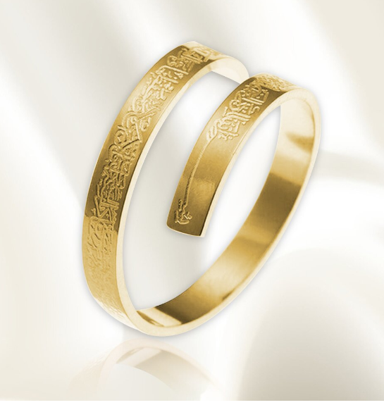 Gold-Plated Stainless Steel Cross Fashion Ring