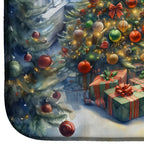 Fox Terrier and Santa Claus Dish Drying Mat