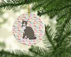 Brazilian Shorthair Cat Christmas Ceramic Ornament