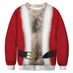 Men's Santa Claus Print Long Sleeve Pullover Sweater | Streetwear