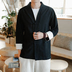 Men's Traditional Chinese Cotton Linen Tang Suit Jacket
