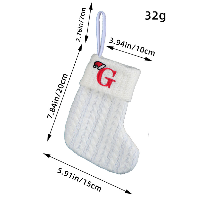 English Letter Christmas Socks