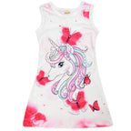 New Summer Cartoon Print Dress for Girls (Princess Style)