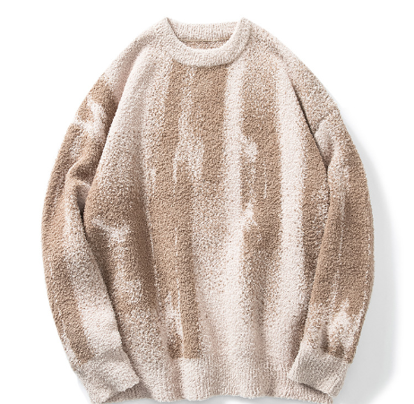 Design Oil Painting Color Matching Sweater Outfit