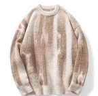 Design Oil Painting Color Matching Sweater Outfit